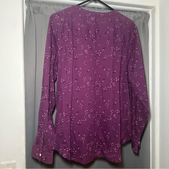 US Polo Assn Purple Floral Button-Up Women's Top XL - Picture 11 of 11